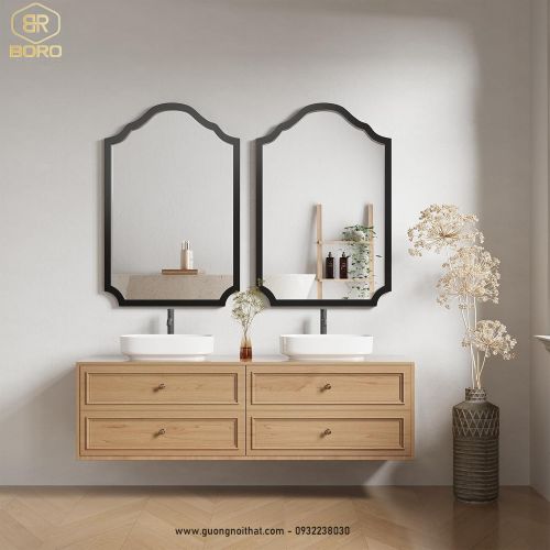 Gương trang điểm, gương treo tường CNC161, kích thước 60*90 cm