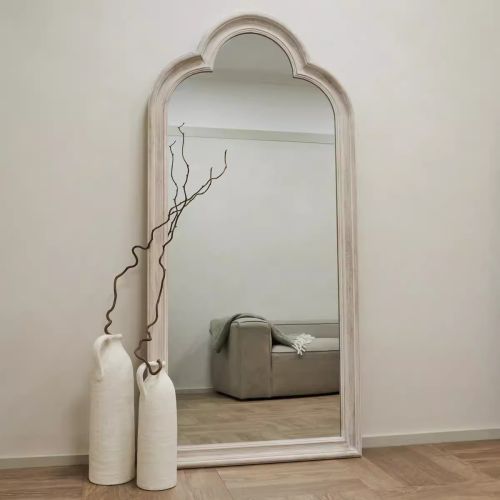 Gương toàn thân khung gỗ tự nhiên CNC46, kích thước 80*190 cm