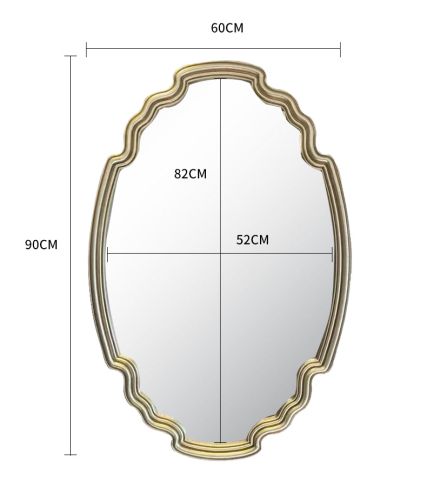 Gương trang trí, gương nhà tắm PU856SB, Kích thước 60*90 cm