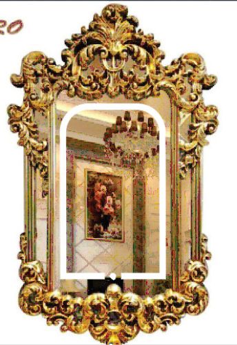 Gương cổ điển Châu Âu có đèn led PULED859A, Kích thước 74*120cm