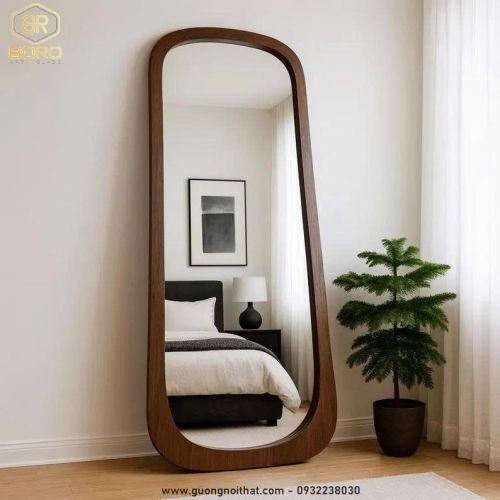 Gương soi toàn thân khung gỗ CNC145, KT 65*160cm