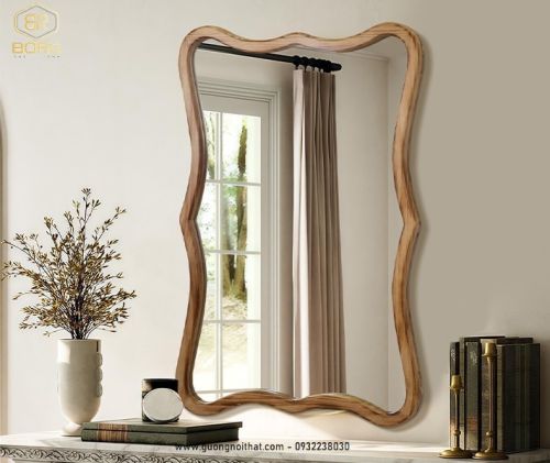 Gương trang điểm, gương treo tường CNC165, kích thước 60*90 cm
