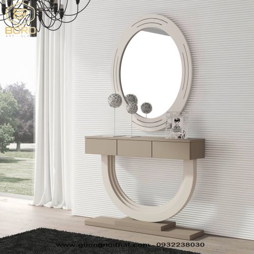 Gương trang trí phong cách Bắc Âu CNC205, kích thước D80 cm