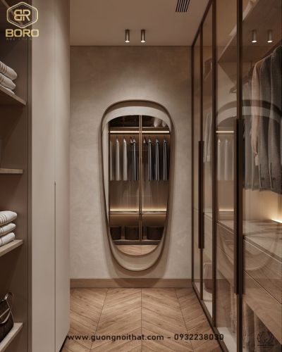 Gương khung inox, Gương trang điểm INOXBR164, kích thước theo yêu cầu