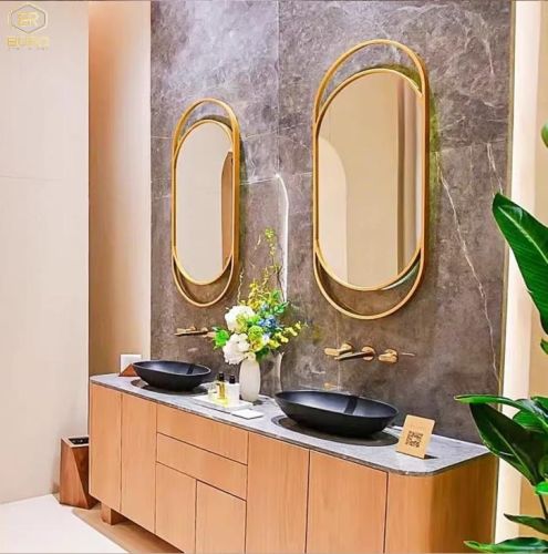 Gương khung inox, Gương trang điểm INOXBR170, kích thước theo yêu cầu