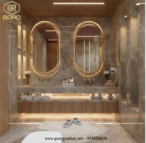 Gương khung inox có led, Gương trang điểm có led INOXBR170-LED, kích thước theo yêu cầu
